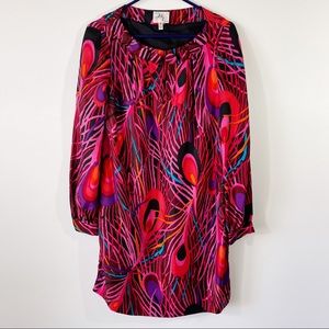 Milly Of New York Silk Peacock Dress, Size 10